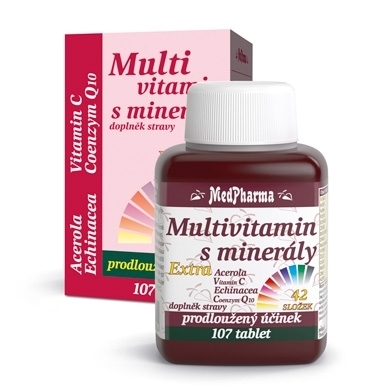 Multivitamin s minerly 42 sloek, extra C + Q10