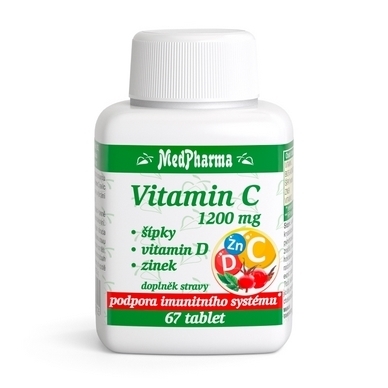 Vitamin C 1200 mg  pky, vitamin D, zinek