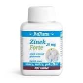 Zinek 25 mg Forte ve form glukonanu